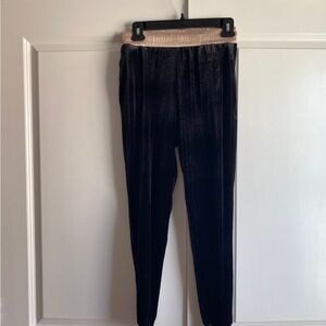 Zara Black Joggers with Gold Waistband XS